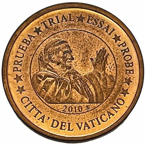 Ватикан 2 евроцента 2010 г. (Флаг Евросоюза) Specimen (Проба) (Лот №2) ватикан 2 евроцента 2006 г флаг евросоюза specimen проба