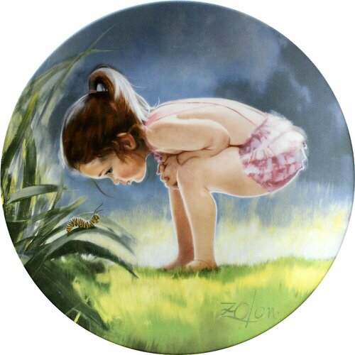 Маленькое чудо, винтажная тарелка из серии "Чудо детства", Америка, Donald Zolan