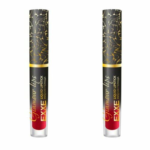 EXXE Губная помада жидкая Glamour lips, тон 03 Роскошный красный, 3 мл, 2 шт