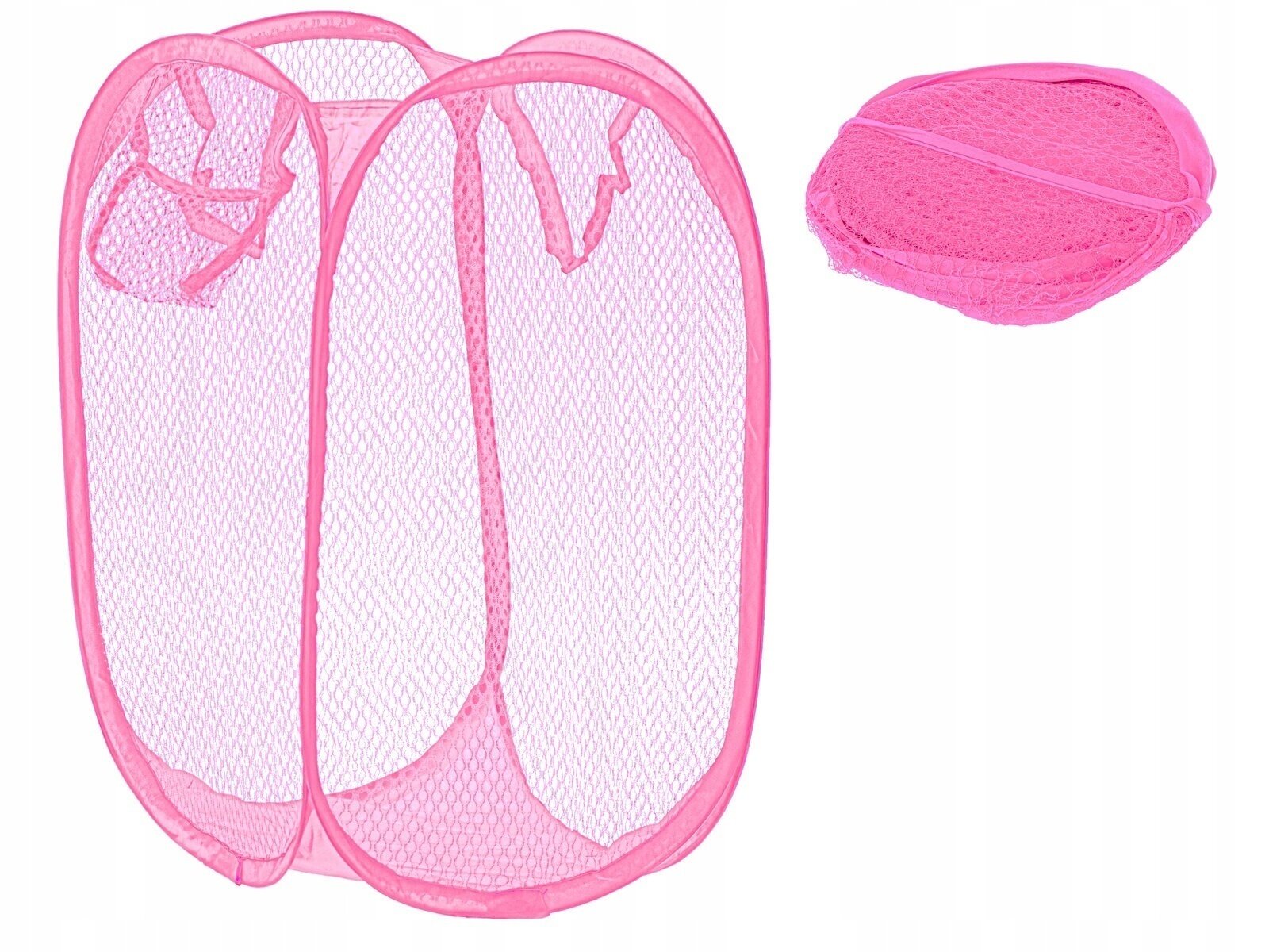 Мешок складной, универсальная корзина, складная сетка для белья и игрушек, розовый