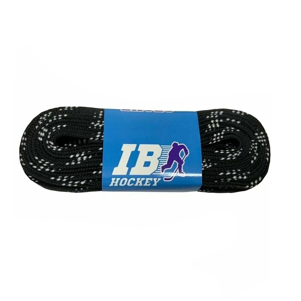 Шнурки для коньков IB Hockey с пропиткой, HLIB244BK, 244см