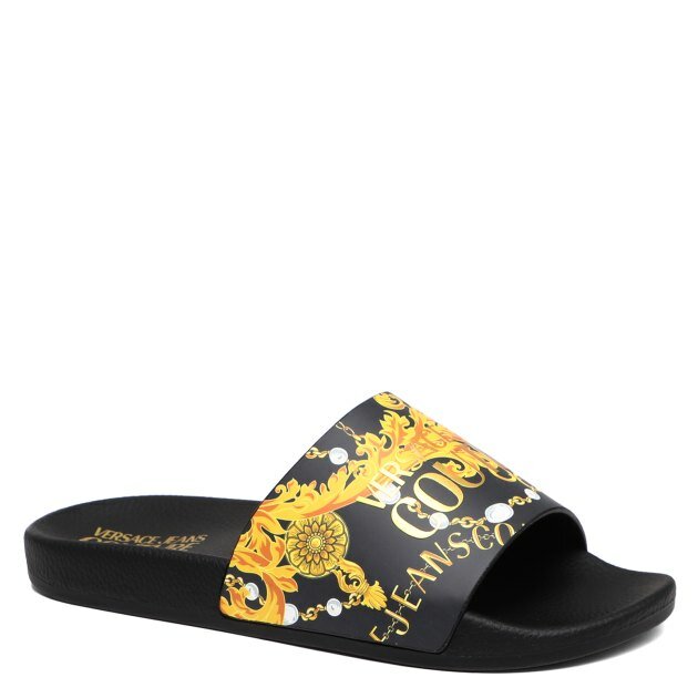 Шлёпанцы Versace Jeans Couture, размер 35, черный