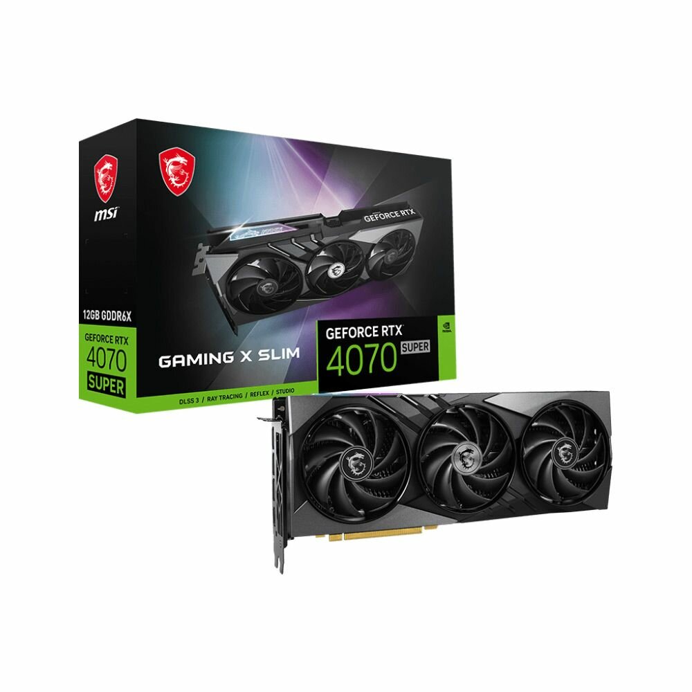 Видеокарта MSI GeForce RTX 4070 Super 12G Gaming X Slim