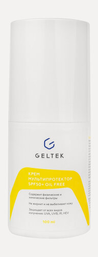 Изображение товара Гельтек Крем для лица Мультипротектор SPF 50+ Oil Free, 100 мл