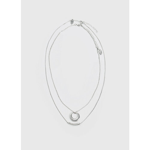 Комплект бижутерии OSTIN цепь подвеска колье серебряный 999₽