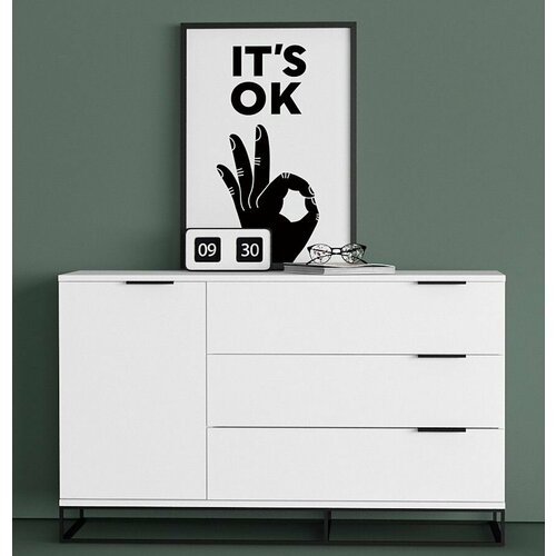 Комод большой CILINETY 120 см Белый 20640₽