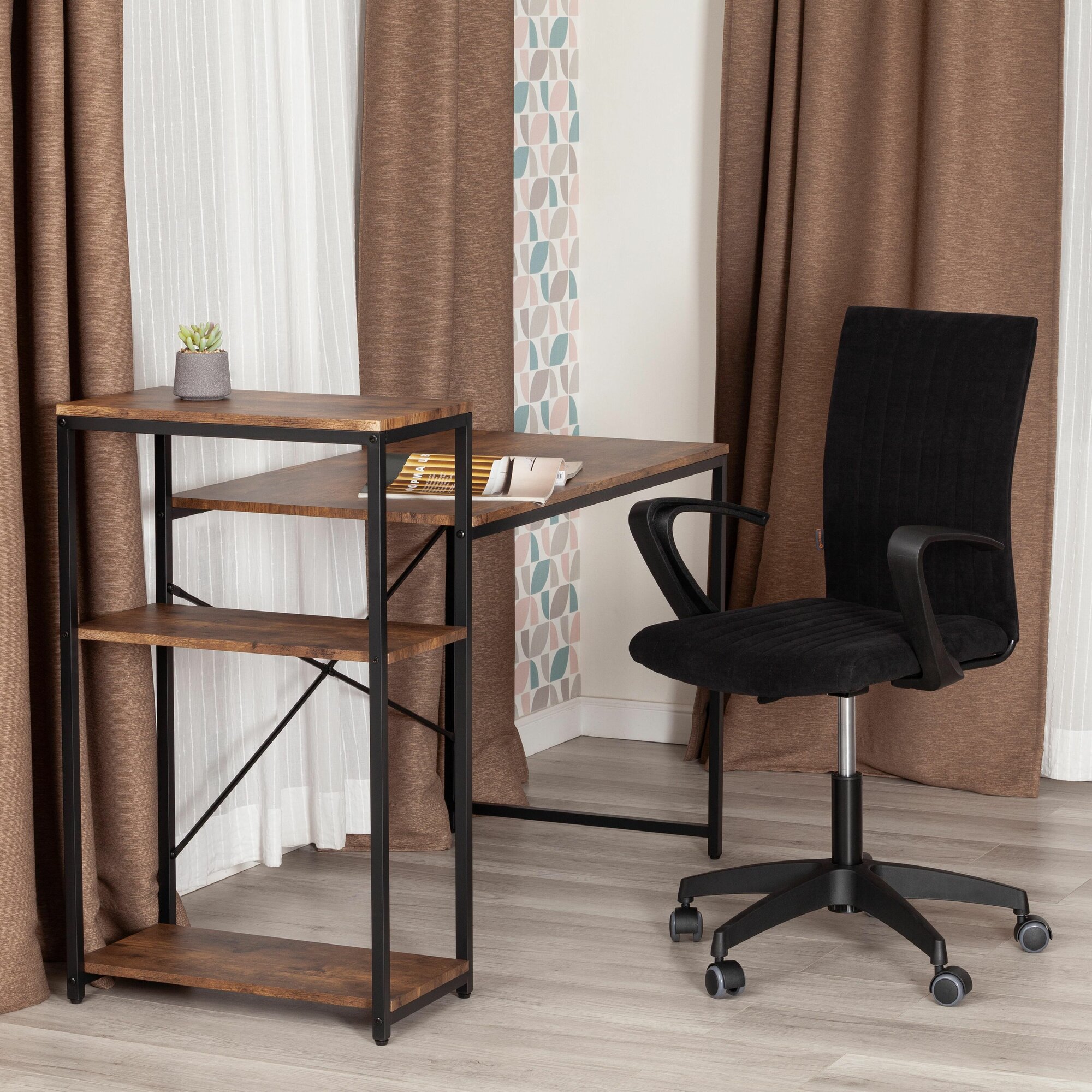 TetChair Кресло SPARK, флок, черный