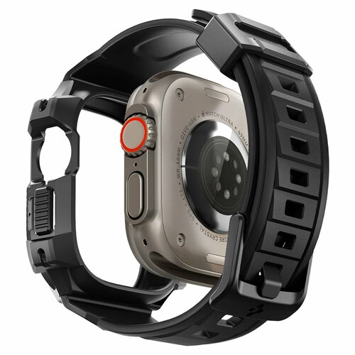 Чехол Spigen Rugged Armor Pro для Apple Watch Ultra 2/1 (49 мм), Black, Watch Ultra 49mm black, черный