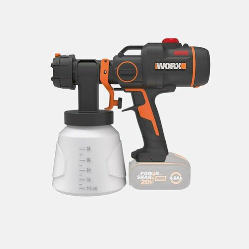 WORX WX020.9 20V бесщеточный аккумуляторный, аэрограф, без АКБ и ЗУ