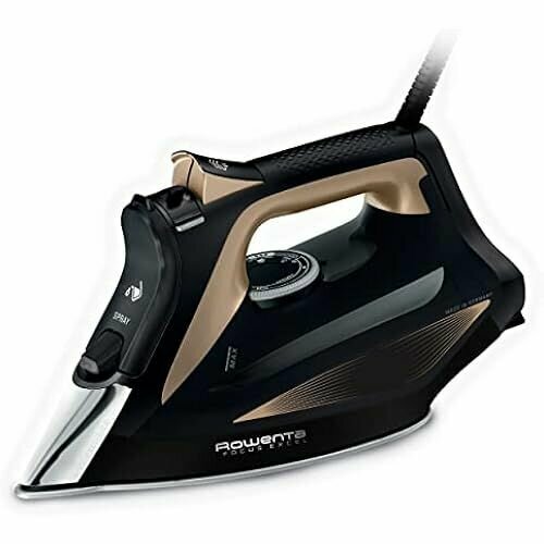 Паровой утюг Rowenta DW5325 Focus Excel 2700 Вт Постоянная подача пара 45 г/мин Паровой удар 180 г/мин Система капля-стоп Защита от накипи Резервуар для воды объемом 300 мл Черный/медный черный