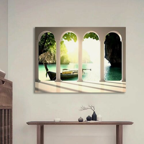 Изображение товара Картина ВсеКартины. Тут "Красивая архитектура Греции", холст, на подрамнике, 50x70 см