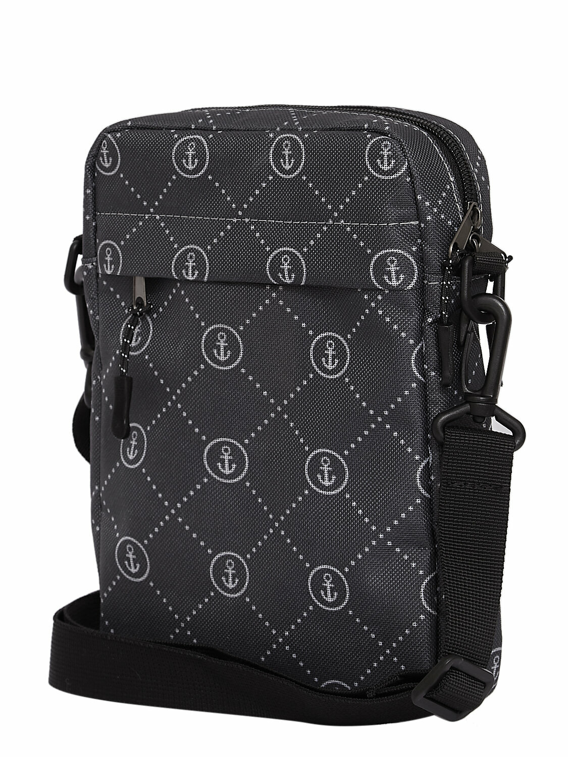 Сумка барсетка FORTE, фактура гладкая, серый — фото 1