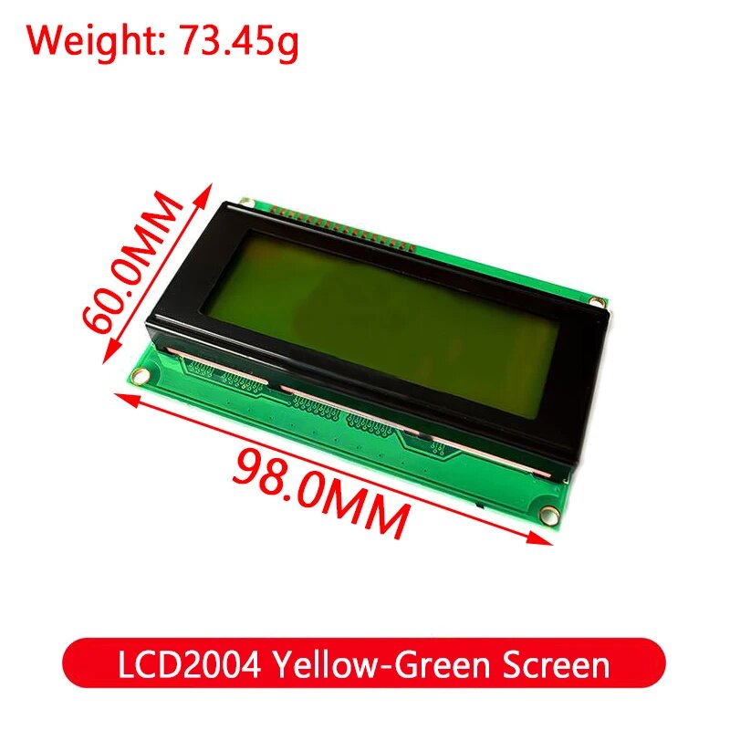 Модуль ЖКД синий зеленый экран для Arduino 0802 1602 2004 12864 ЖК-символ UNO R3 Mega2560 дисплей PCF8574T IIC I2C интерфейс, LCD2004 Green