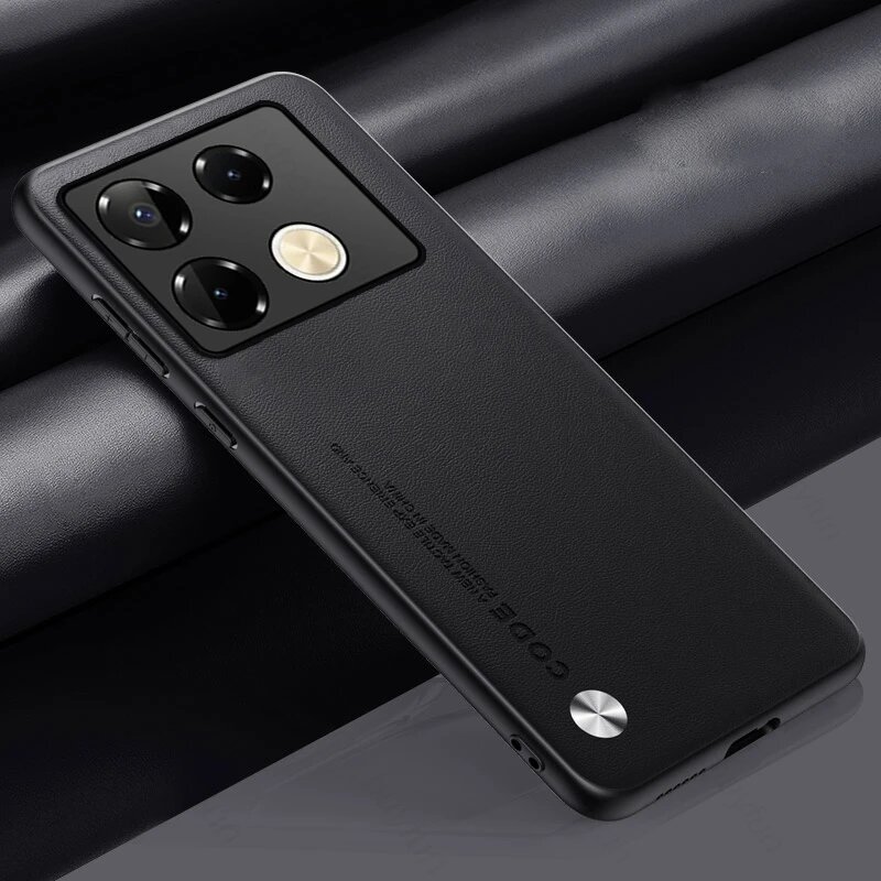 Note40pro 4G 5G чехол кожаный чехол для телефона Infinix Note40 Note 40 Pro Plus Pro + 5G 4G TPU мягкая рамка защитные чехлы, Black-04, InfinixNote40p 4G