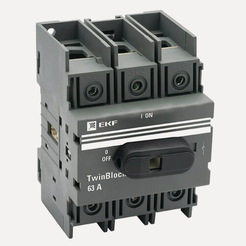 Изображение товара Рубильник 63A 3P c рукояткой управления для прямой установки TwinBlock EKF - 1 шт