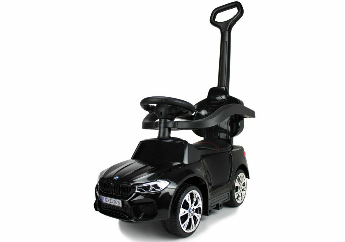 Детский толокар RiverToys BMW M5 A999MP, музыкальный руль, черный