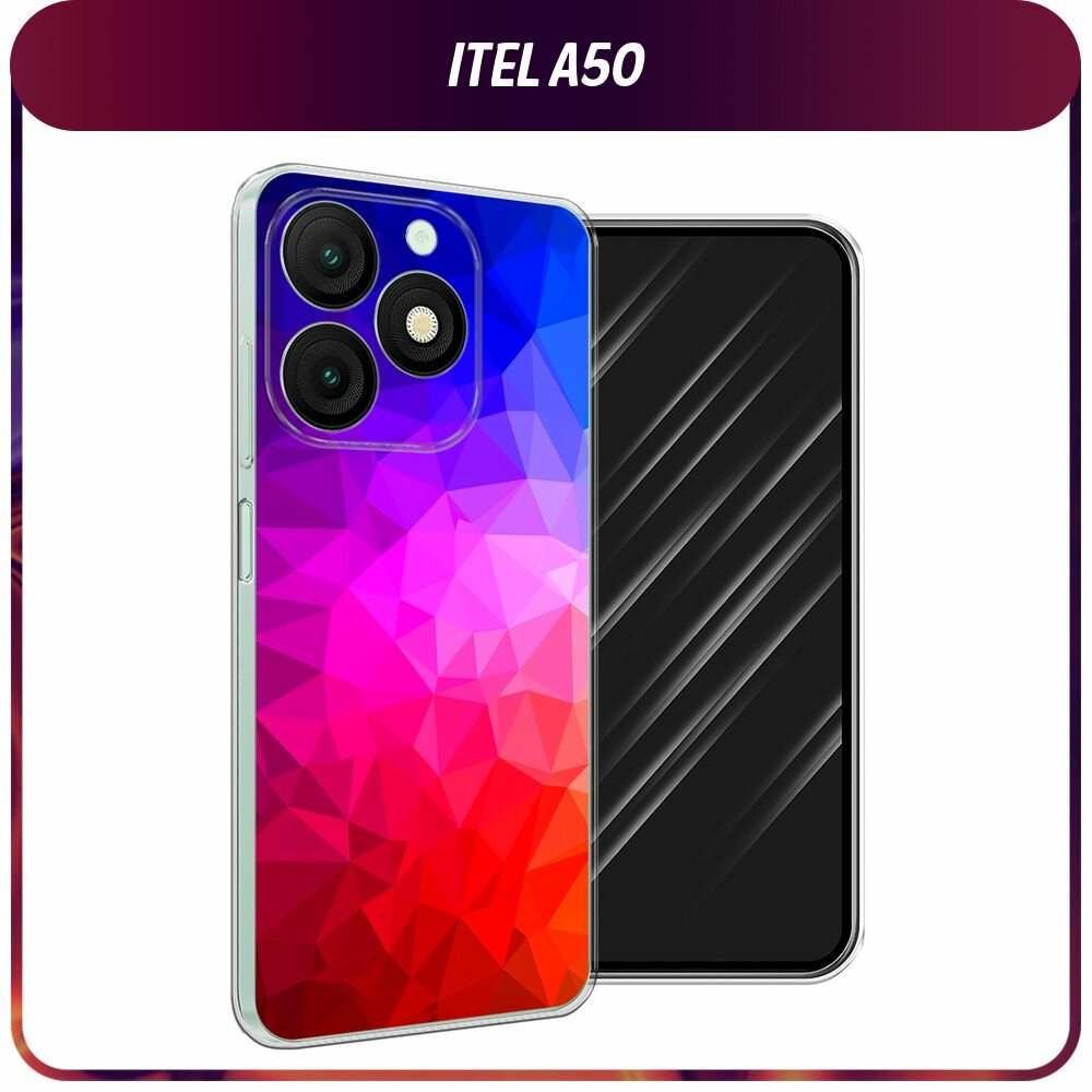 Силиконовый чехол на Itel A50 / Ител А50 с принтом Геометрия 3