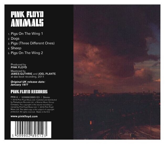 Pink Floyd Animals CD Warner Bros. - фото №2