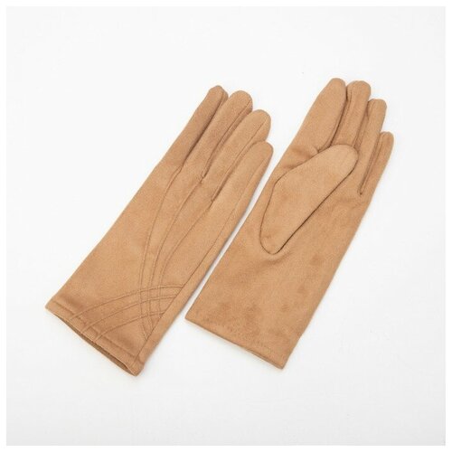 фото Перчатки женские, безразмерные, без утеплителя, цвет коричневый нет бренда