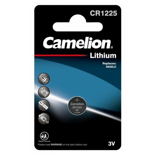 фото Элемент питания диск. cr1225 bl-1 (литиевая,3v) 1шт на бл. camelion
