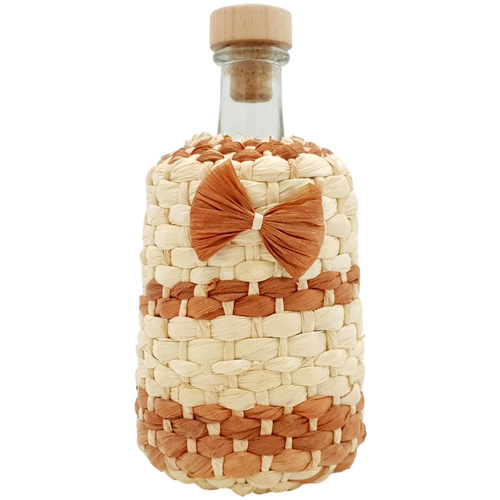 Бутылка-Бутыль Традиция стеклянная 1.5 л c пробкой оплетенная кукурузой Mnogo Banok (1 500мл)