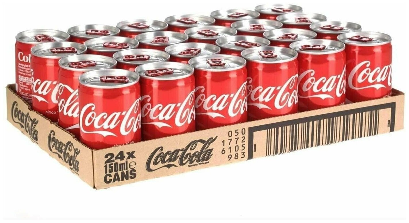 Газированный напиток Coca-Cola, (Англия), (24 шт. x 150 мл)