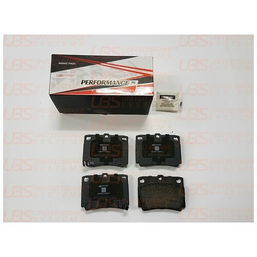 фото Ubs bp1107010 премиум тормозные колодки для mitsubishi pajero iii 0006/pajero sport ii 08 задние, в комплекте со смазкой (5г) компл. 4 шт.