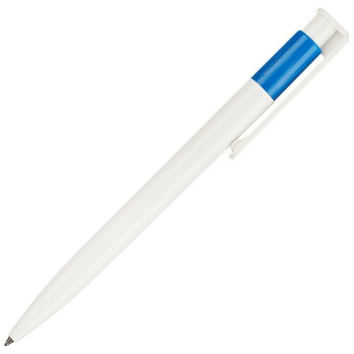 Ручка шариковая ICO Star, автомат, синий клип, белый корпус, синий стержень, 0,5 мм