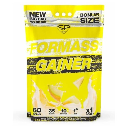 гейнер cybermass gainer 3000 г черника Гейнер STEELPOWER ForMass Gainer, 3000 г, дыня