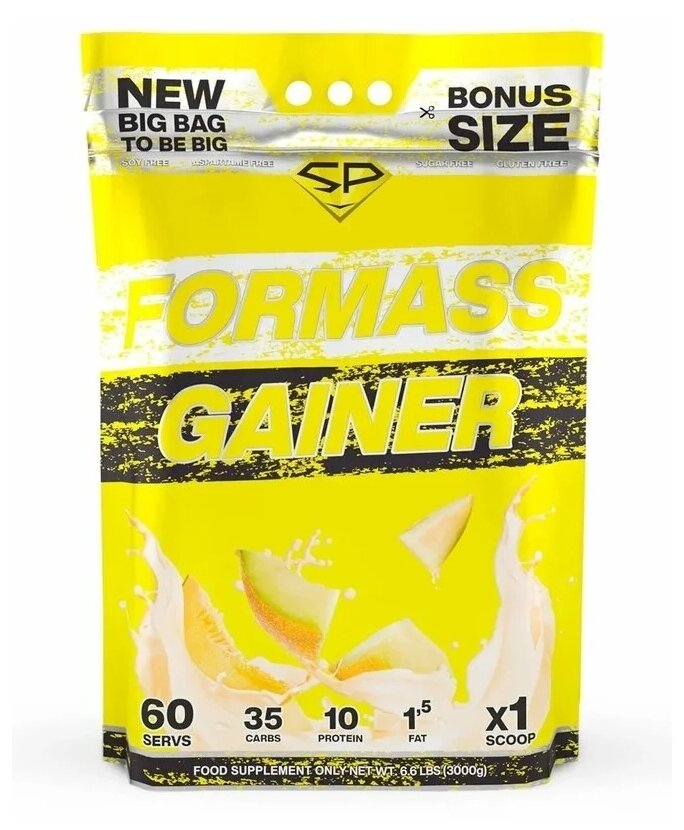 STEEL POWER For Mass Gainer 3 кг (Пакет) (Дыня)
