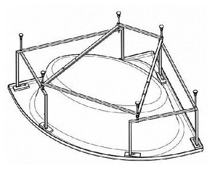 Монтажный комплект для ванны Santek Канны 150х150