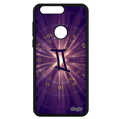фото Защитный чехол на смартфон // honor 8 // "гороскоп близнецы" каллиграфия астрологический, utaupia, фиолетовый