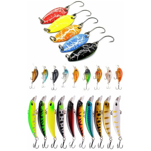 Блесна форелевая. Воблер форелевый. Набор 24 предмета. Lucky Fish