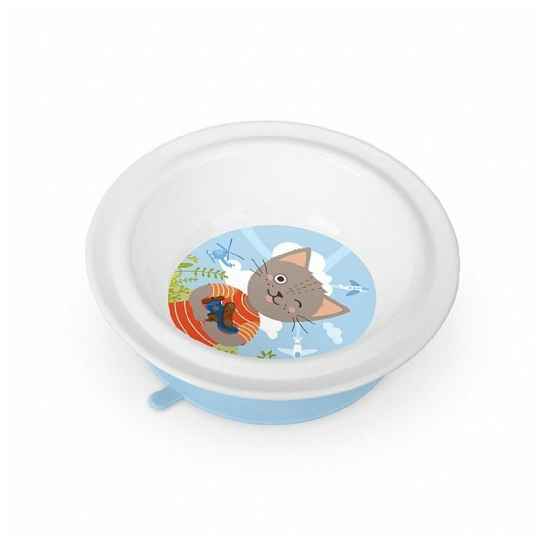 Детская тарелка на присоске, с голубым декором 7734317 - фотография № 19
