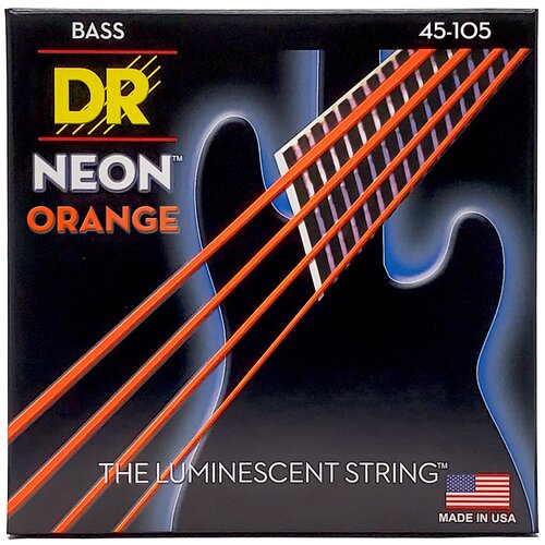 фото Dr strings nob-45 hi-def neon струны для бас-гитары