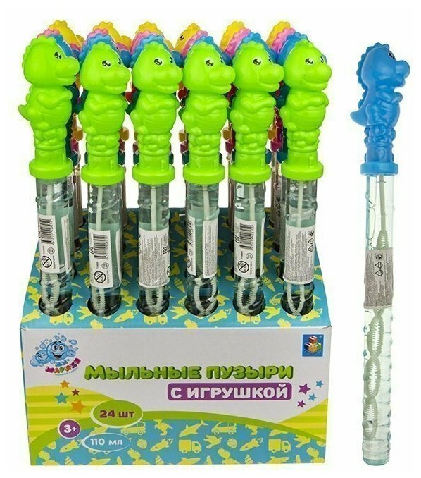Мыльные пузыри 1Toy "Мы-шарики!", колба с игрушкой, Дракоша, 110 мл (Т19900)
