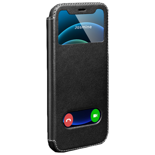 Чехол-книжка MyPads для iPhone 12 Pro Max (6.7) с окном вызова предпросмотра и свайпом позволяет отвечать на звонки и сообщения не открывая крышк. чехол книжка mypads для realme gt 3 gt neo 5 с окном вызова предпросмотра и свайпом черный