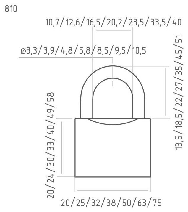 Замок навесной ЗН-810-63 мм (3кл.) - фотография № 4