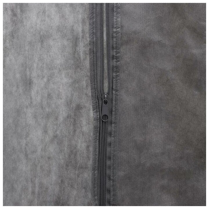 Чехол для одежды 60×100 см, спанбонд, цвет серый - фотография № 3