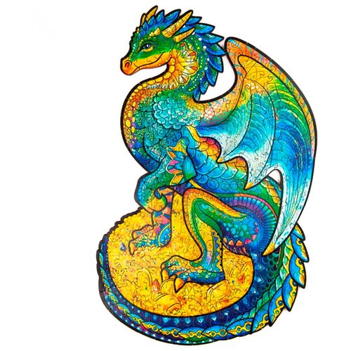 Деревянный пазл Unidragon, Guarding Dragon Оберегающий дракон, размер M