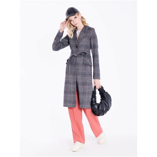 Пальто женское ZARYA MODY М-897/1, размер: 46/164 цвет: бордово-серый