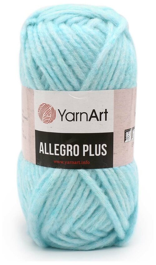 Пряжа для вязания YarnArt Allegro Plus 100гр 110м (16% шерстъ, 28% полиамид, 56% акрил) (705 светло-голубой меланж), 5 мотков