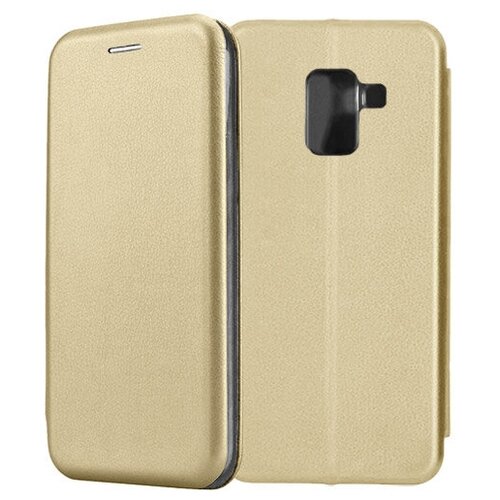 фото Чехол-книжка fashion case для samsung galaxy a8 (2018) a530 золотой