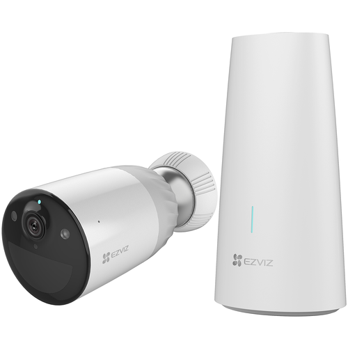 Беспроводная камера с базовой станцией Ezviz BC1 kit - работает на аккумуляторе до 3 месяцев - Wi-Fi - цветная ночная съемка ColorVu - microSD