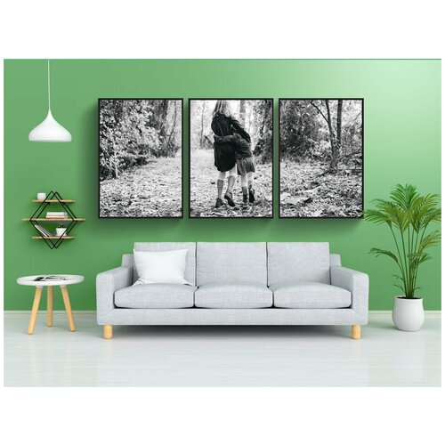 фото Набор модулных постеров для интерьера "сестра, семья, счастливый" 60x90 см. в тубусе, без рамки lotsprints