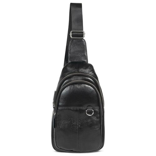 Мужская сумка кросс-боди GSMIN BP9 через плечо из натуральной кожи (Черный)