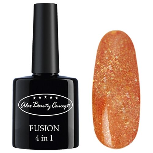 Alex Beauty Concept Гель-лак Fusion 4 in 1 Gel, 7.5 мл, оранжевый блеск alex beauty concept гель лак fusion 4 in 1 gel 7 5 мл красный оранжевый