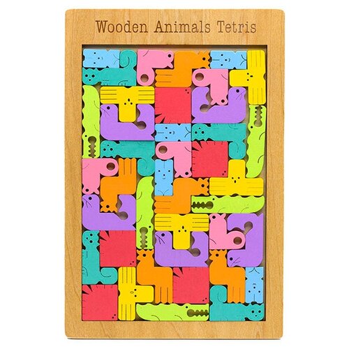 Головоломка Wooden Animal Tetris