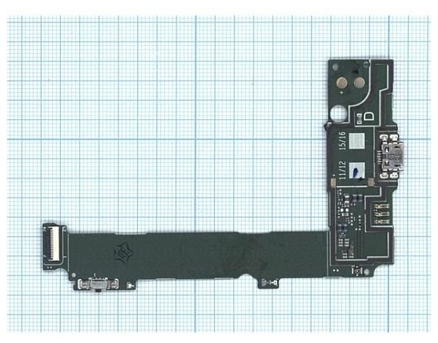 Шлейф разъема питания для Microsoft Lumia 535 Dual Sim (с платой)