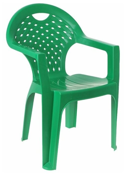 Кресло, р. 58,5 х 54 х 80 см, цвет микс (зелёный) - фотография № 1
